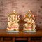 Laxmi and Ganesha Idol Pair Culture Marble Statue Laxmi Ganpati Figurine God of Luck and Success Idol Showpiece for Home Decoration and Car Dashboard Diwali Decoration